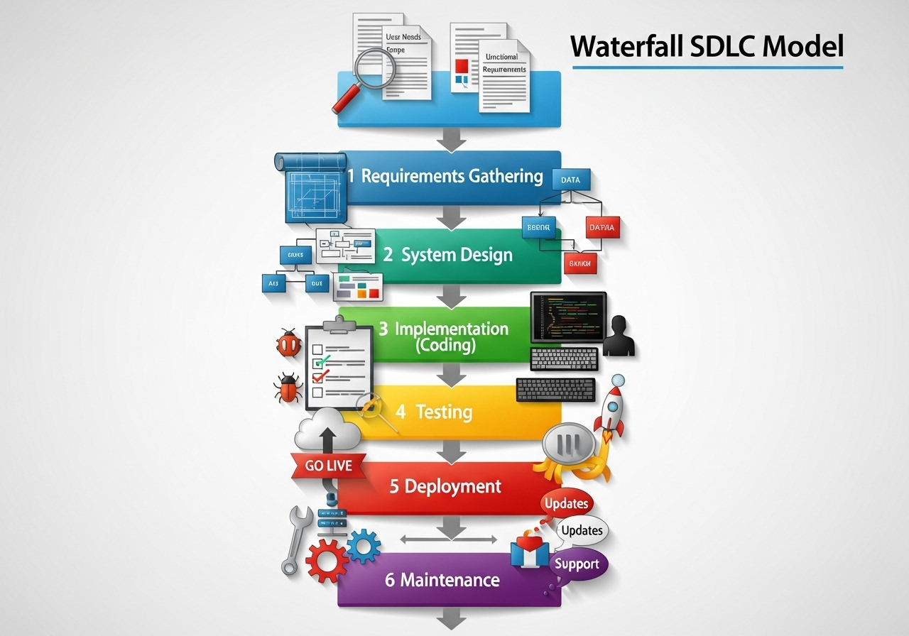 Image of a waterfall mode SDLC
